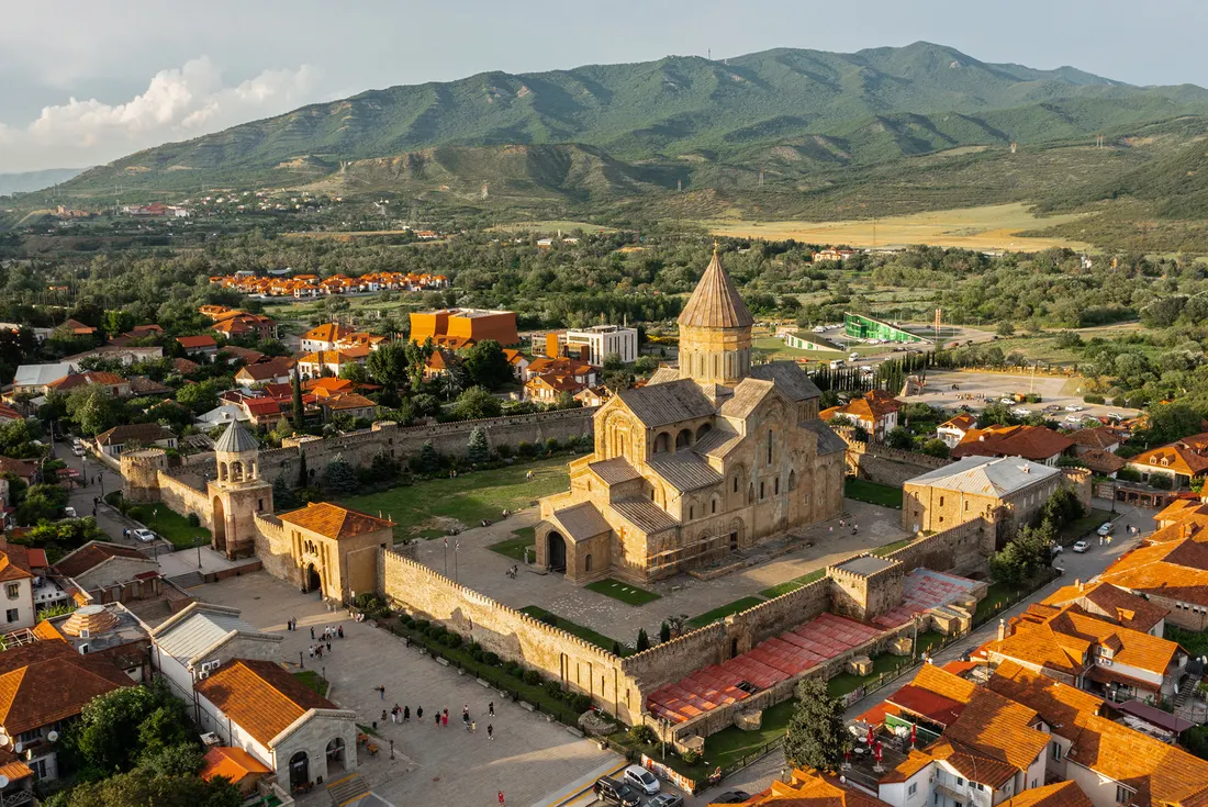Svetitskhoveli Cathedral at sunset